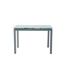 SET PRANZO BELLAHOME "MINORCA" GRIGIO CON TAVOLO ESTENSIBILE IN VETRO 4 SEDUTE